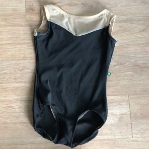 Black and nude mesh 🍀 Lucky Leo XS leotard